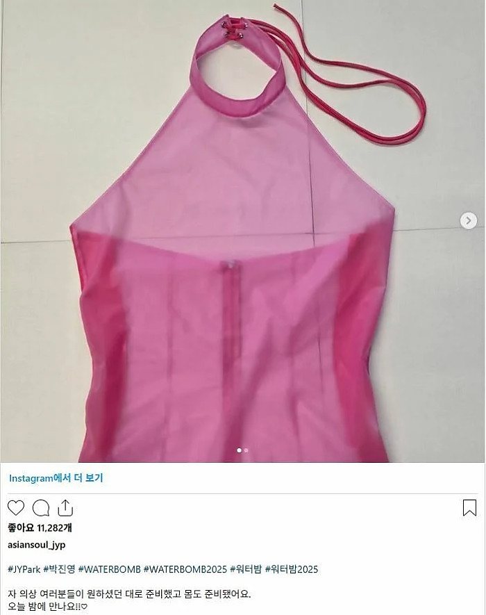 워터밤 의상을 선공개한 가수