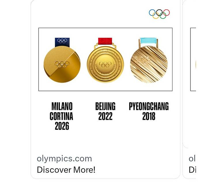 밀라노 동계올림픽 메달 디자인