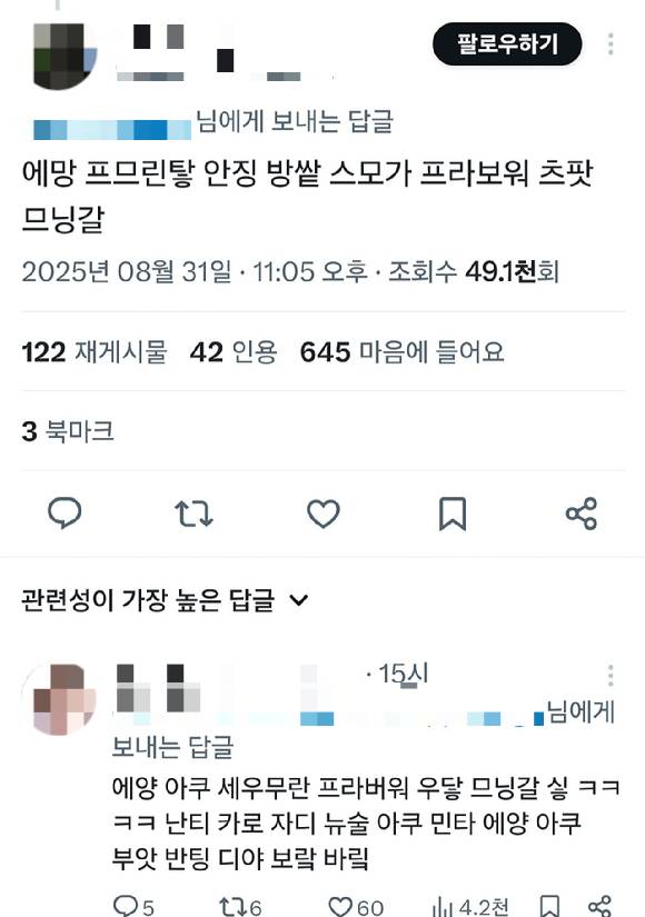 어느 반정부 시위대의 암호문자