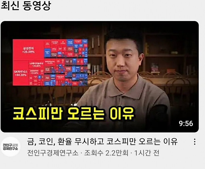 오늘 코스피가 파란 불인 이유